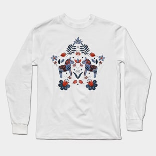 Scandinavian Folklore Dala Horse Long Sleeve T-Shirt